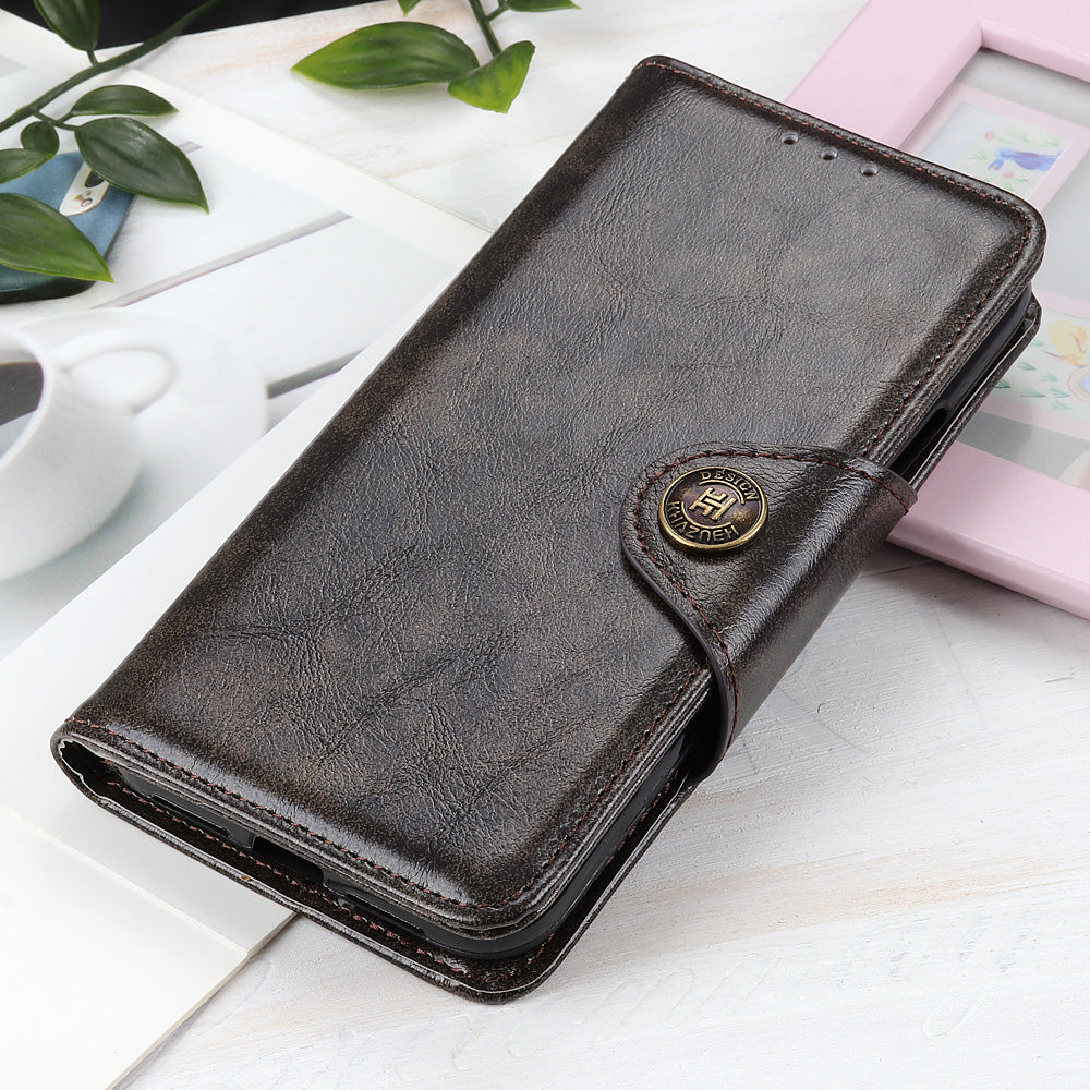 KHAZNEH Shock Resistant Magnetic Clasp Closure PU Leather Phone Cover Shell with Stand Wallet for Honor 50