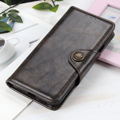KHAZNEH Shock Resistant Magnetic Clasp Closure PU Leather Phone Cover Shell with Stand Wallet for Honor 50
