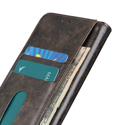 KHAZNEH Shock Resistant Magnetic Clasp Closure PU Leather Phone Cover Shell with Stand Wallet for Honor 50