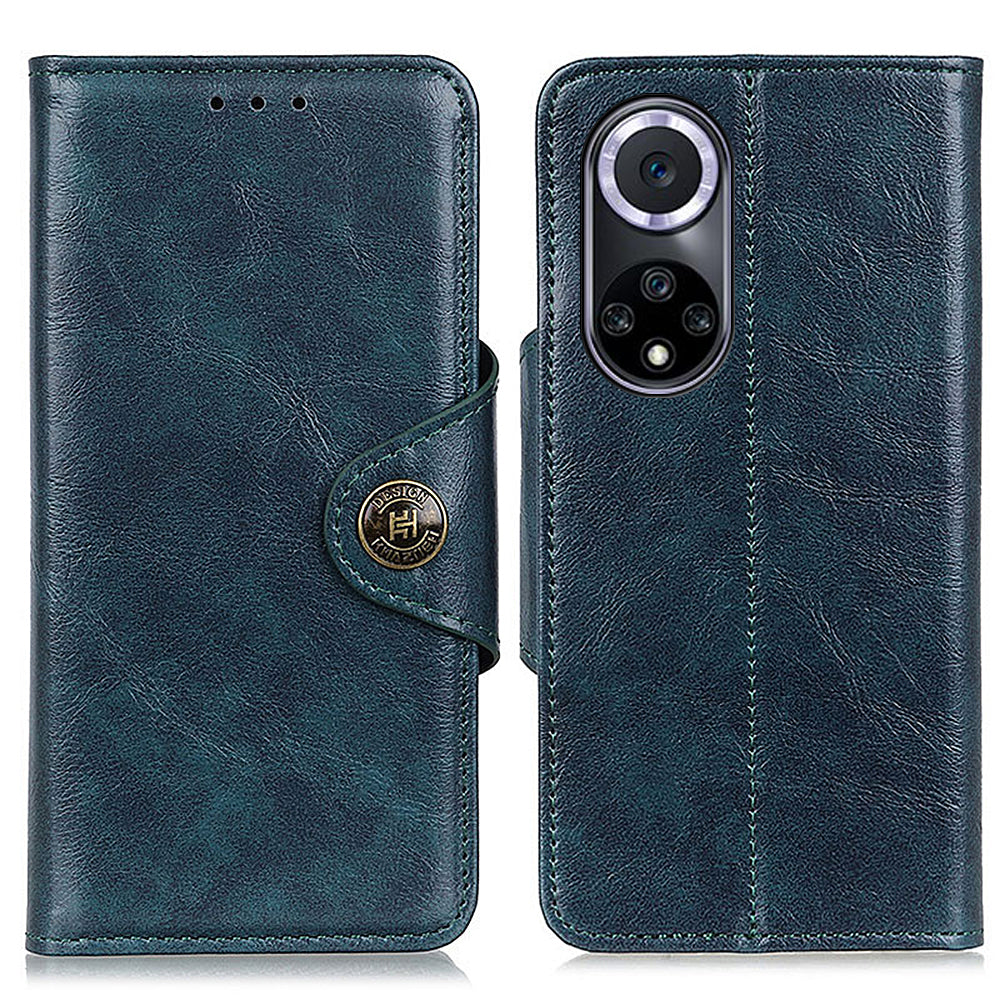 KHAZNEH Shock Resistant Magnetic Clasp Closure PU Leather Phone Cover Shell with Stand Wallet for Honor 50