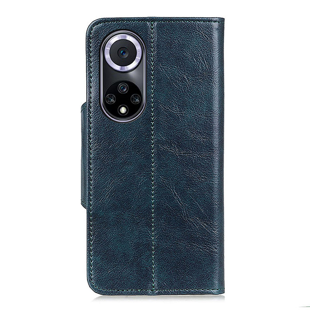 KHAZNEH Shock Resistant Magnetic Clasp Closure PU Leather Phone Cover Shell with Stand Wallet for Honor 50