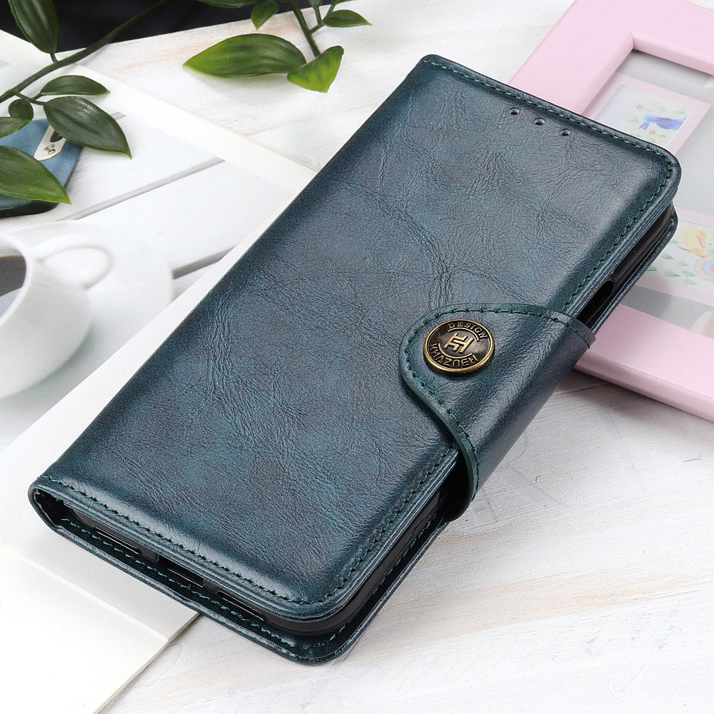 KHAZNEH Shock Resistant Magnetic Clasp Closure PU Leather Phone Cover Shell with Stand Wallet for Honor 50