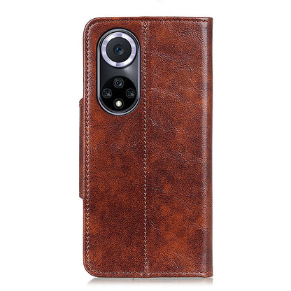KHAZNEH Shock Resistant Magnetic Clasp Closure PU Leather Phone Cover Shell with Stand Wallet for Honor 50