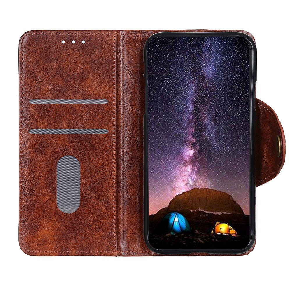 KHAZNEH Shock Resistant Magnetic Clasp Closure PU Leather Phone Cover Shell with Stand Wallet for Honor 50