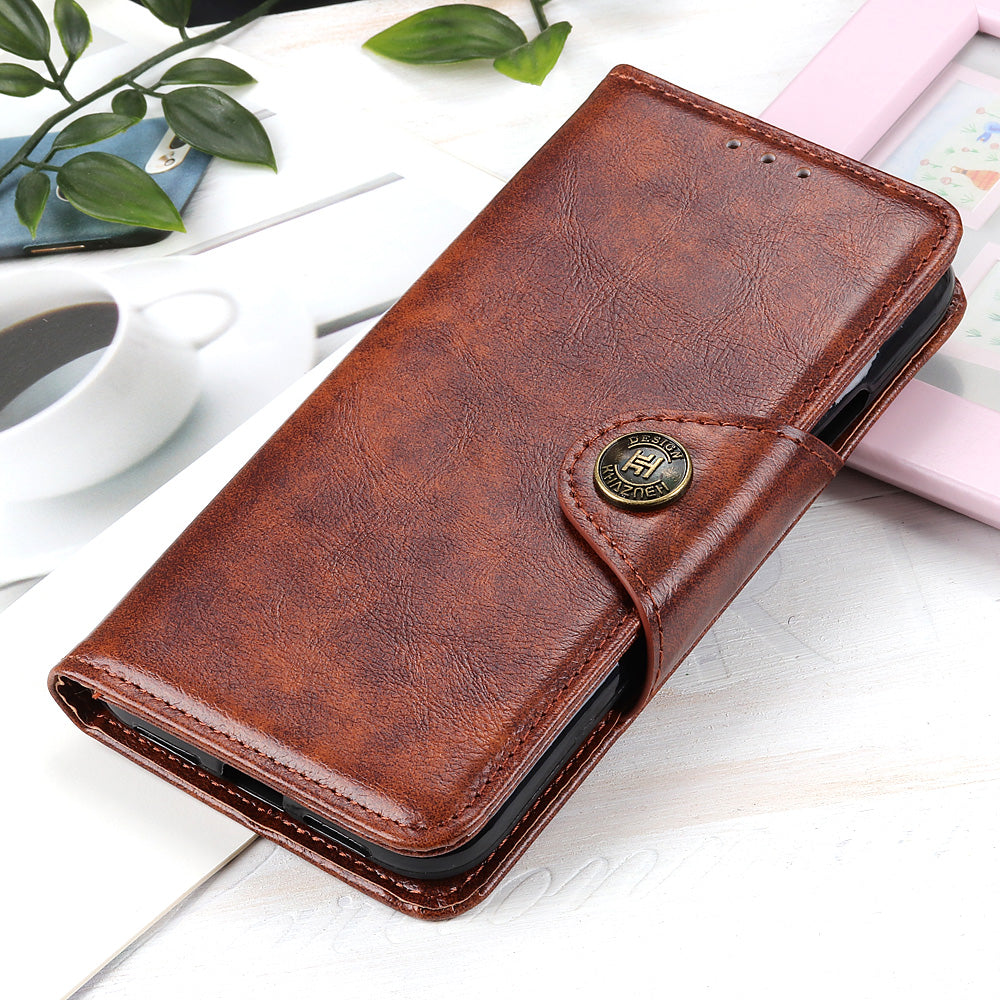 KHAZNEH Shock Resistant Magnetic Clasp Closure PU Leather Phone Cover Shell with Stand Wallet for Honor 50