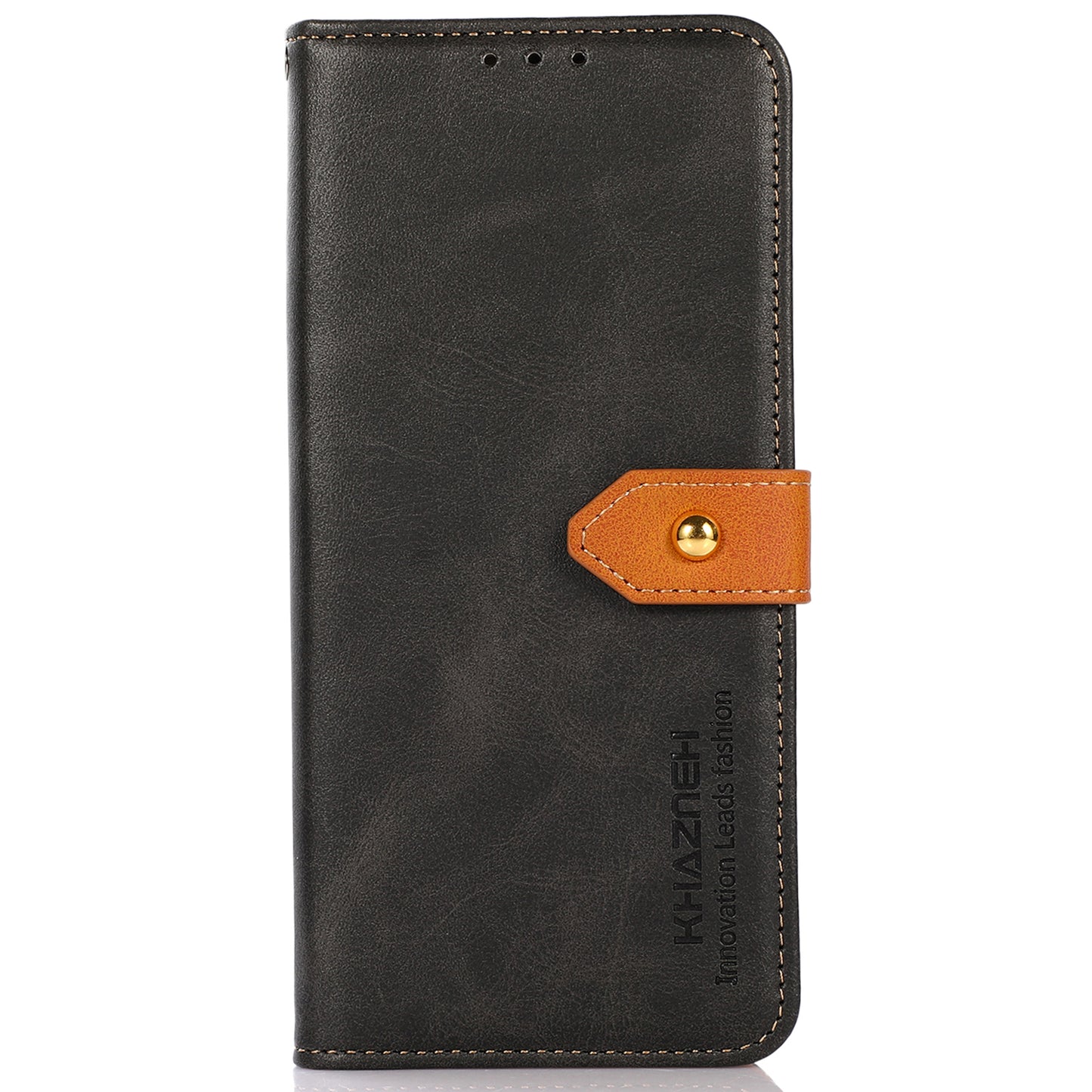 KHAZNEH Wallet Stand Magnetic Golden Clasp Shock Absorption Leather Cover Case for Honor 50