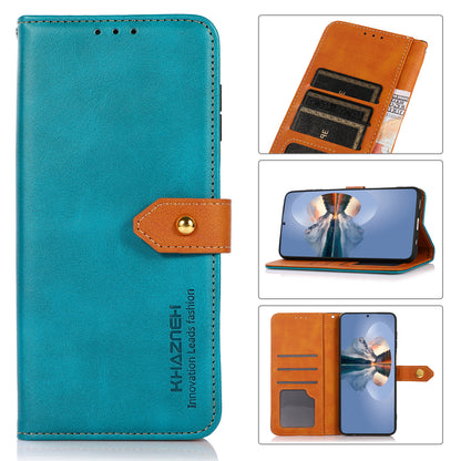 KHAZNEH Wallet Stand Magnetic Golden Clasp Shock Absorption Leather Cover Case for Honor 50