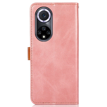 KHAZNEH Wallet Stand Magnetic Golden Clasp Shock Absorption Leather Cover Case for Honor 50