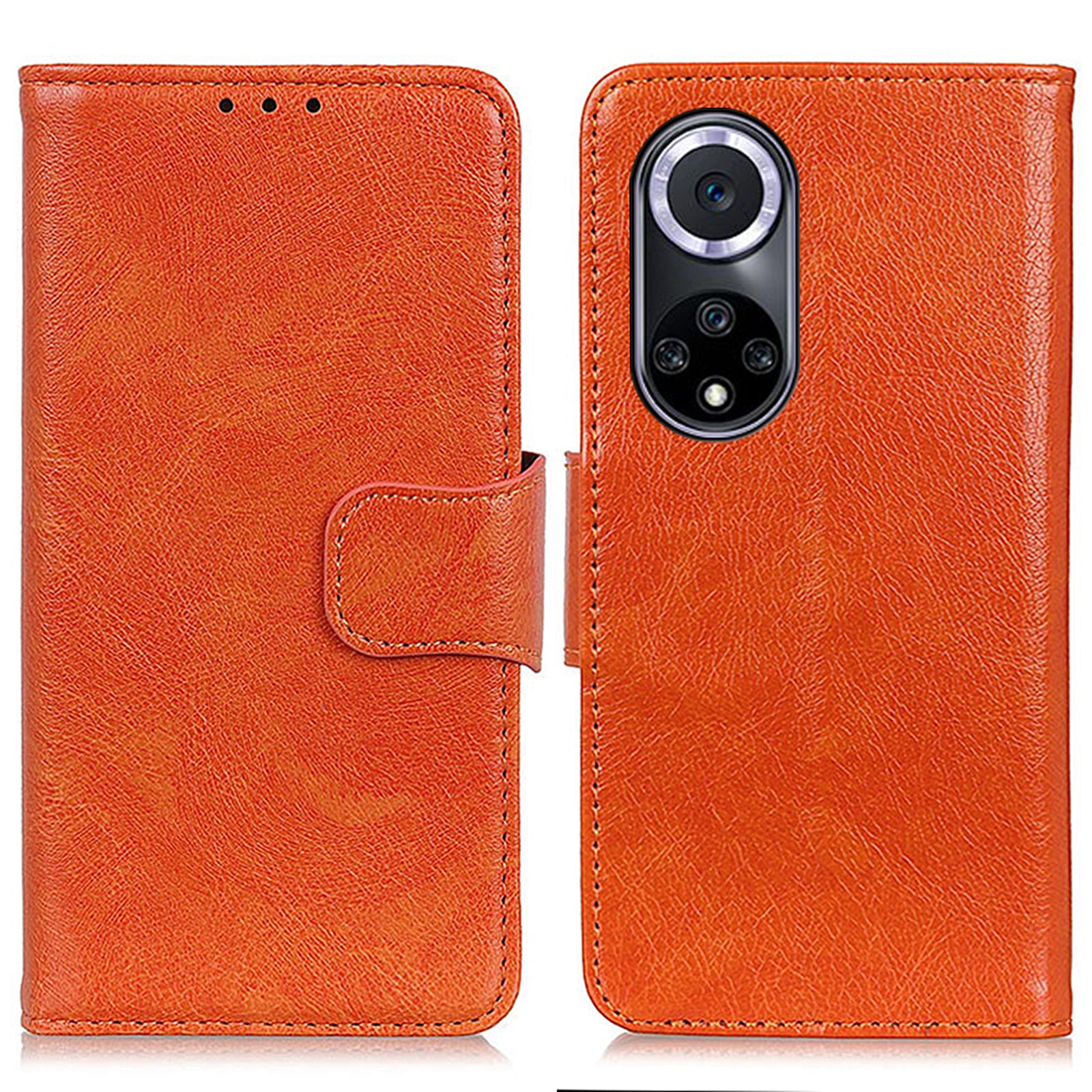 For Honor 50 Nappa Texture Split Leather Wallet Soft TPU Shockproof Protective Stand Flip Phone Case