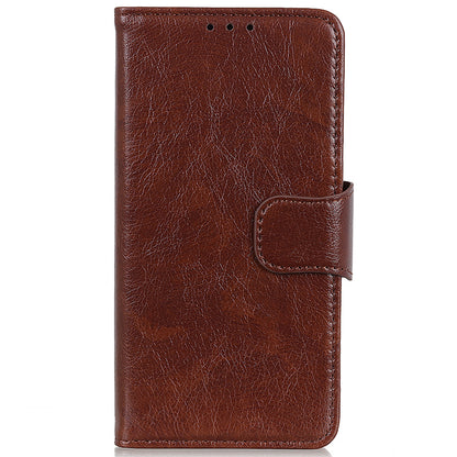 For Honor 50 Nappa Texture Split Leather Wallet Soft TPU Shockproof Protective Stand Flip Phone Case