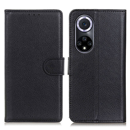 Litchi Texture Scratch Resistant Shock-absorption PU Leather Stand Wallet Phone Case Cover for Honor 50