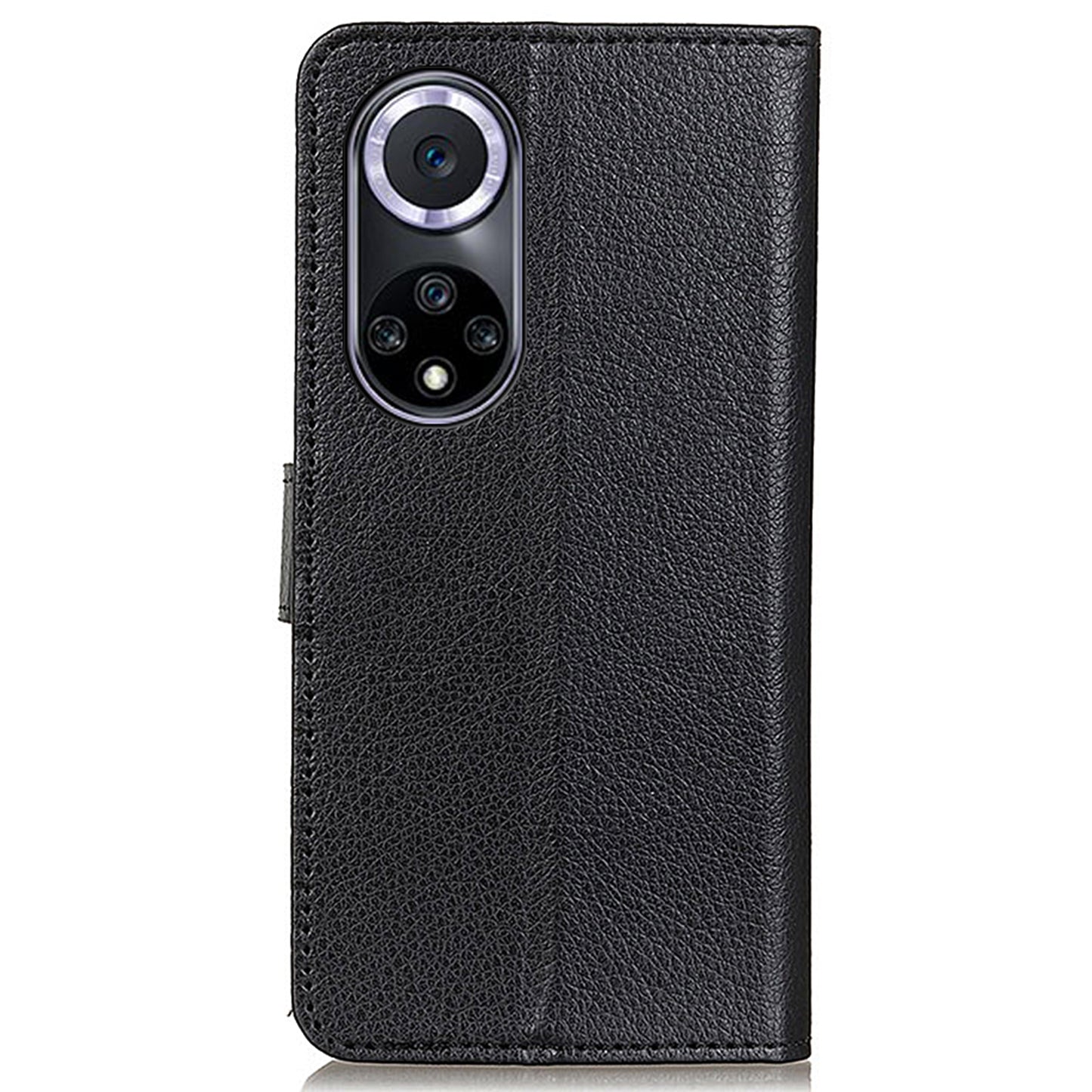 Litchi Texture Scratch Resistant Shock-absorption PU Leather Stand Wallet Phone Case Cover for Honor 50