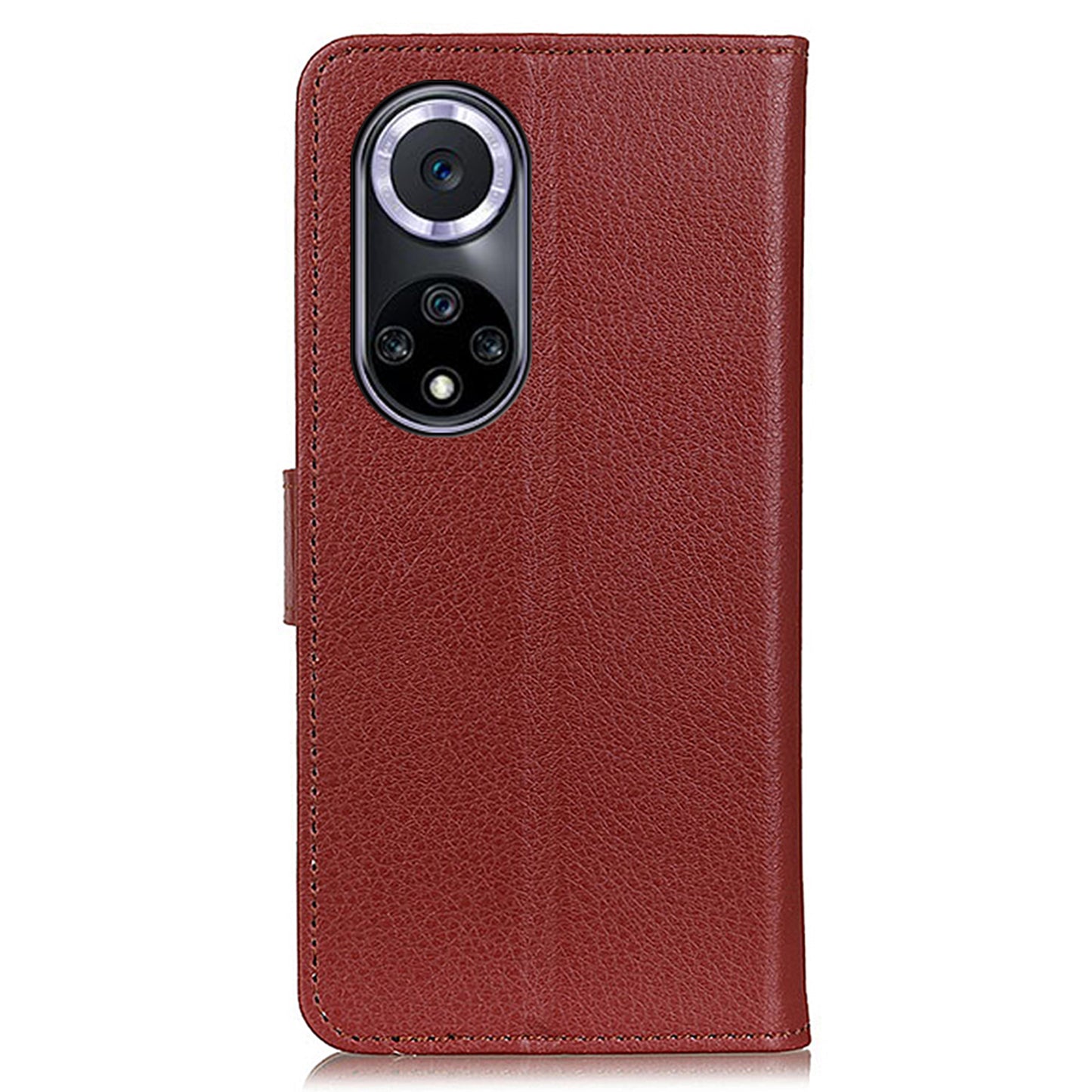 Litchi Texture Scratch Resistant Shock-absorption PU Leather Stand Wallet Phone Case Cover for Honor 50