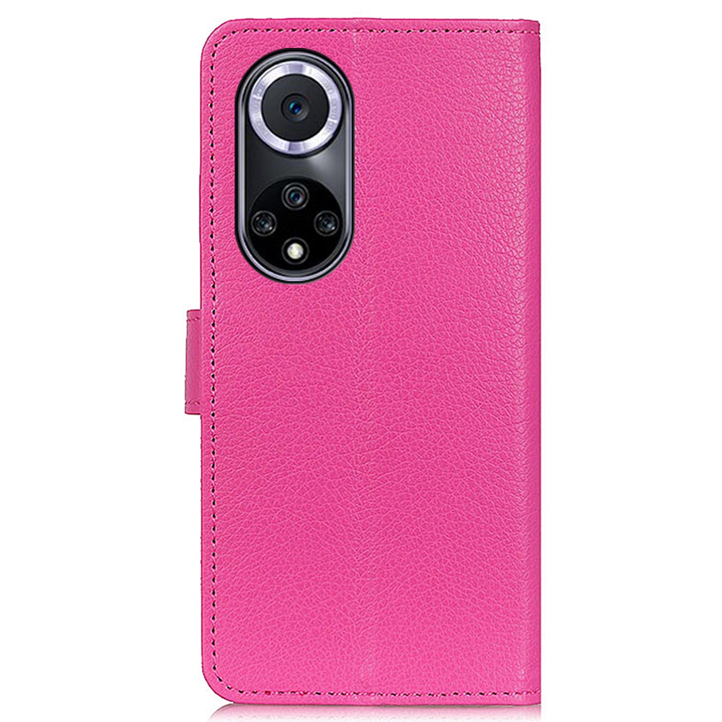 Litchi Texture Scratch Resistant Shock-absorption PU Leather Stand Wallet Phone Case Cover for Honor 50