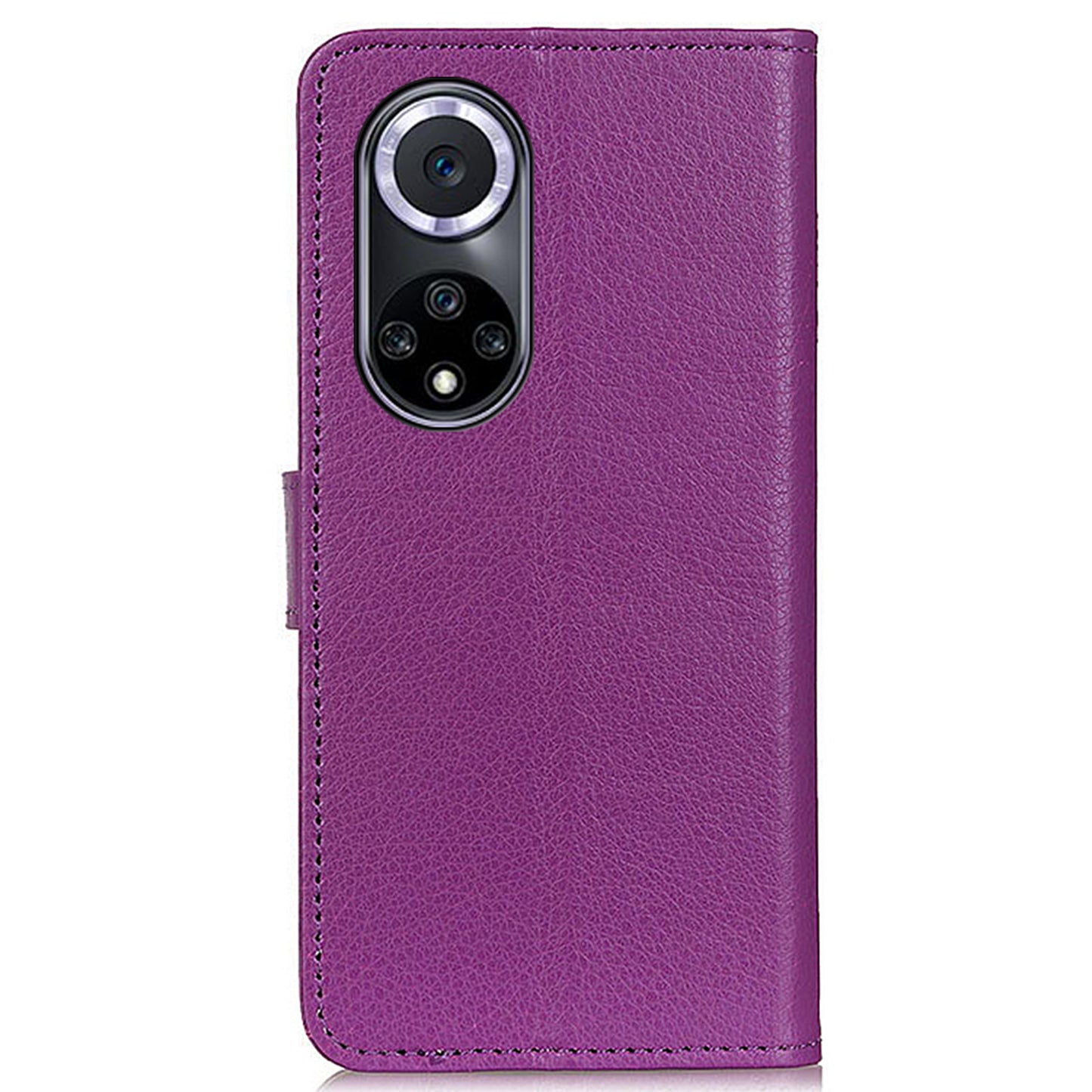 Litchi Texture Scratch Resistant Shock-absorption PU Leather Stand Wallet Phone Case Cover for Honor 50