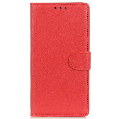 Litchi Texture Scratch Resistant Shock-absorption PU Leather Stand Wallet Phone Case Cover for Honor 50