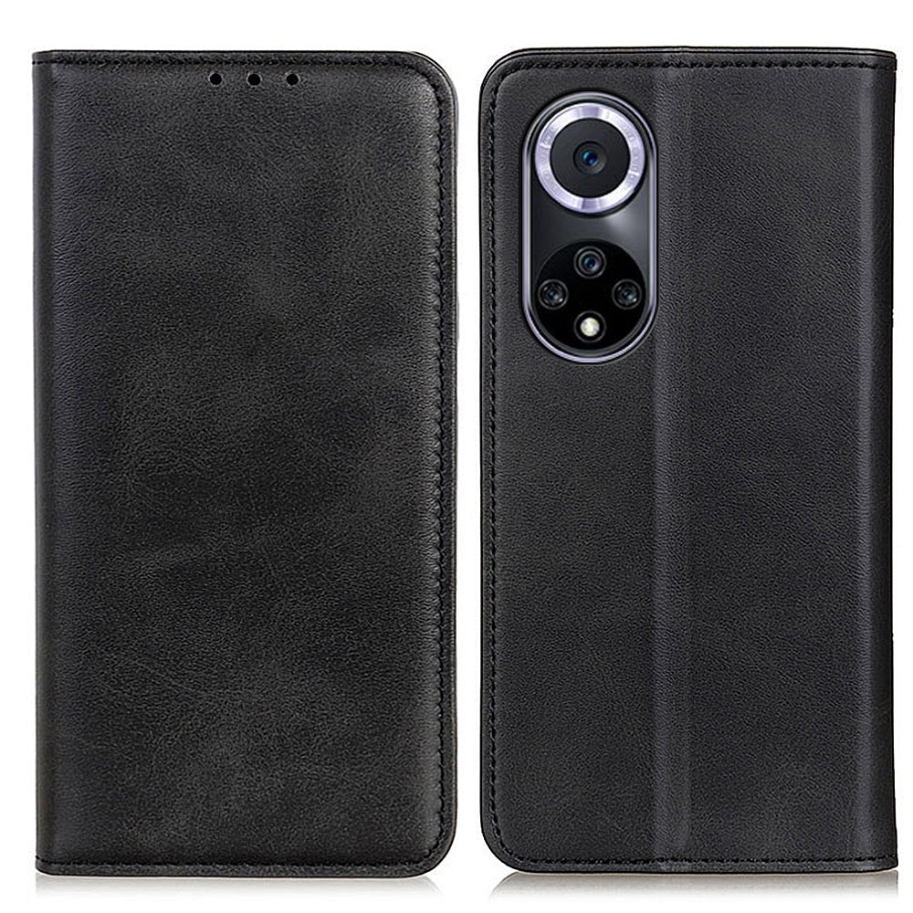 Magnetic Auto-absorbed Phone Case Shockproof Stand Split Leather Wallet Flip Phone Protective Cover for Honor 50