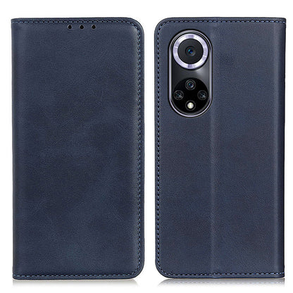 Magnetic Auto-absorbed Phone Case Shockproof Stand Split Leather Wallet Flip Phone Protective Cover for Honor 50
