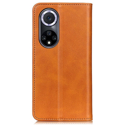 Magnetic Auto-absorbed Phone Case Shockproof Stand Split Leather Wallet Flip Phone Protective Cover for Honor 50