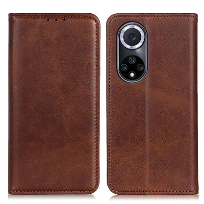 Magnetic Auto-absorbed Phone Case Shockproof Stand Split Leather Wallet Flip Phone Protective Cover for Honor 50
