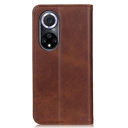 Magnetic Auto-absorbed Phone Case Shockproof Stand Split Leather Wallet Flip Phone Protective Cover for Honor 50