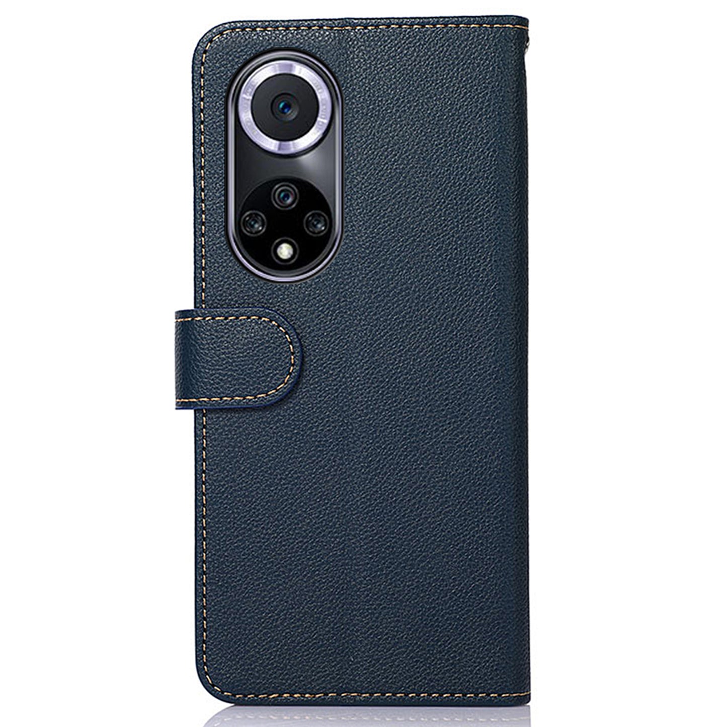 KHAZNEH RFID Blocking Litchi Texture Leather Wallet Phone Case Cover for Honor 50