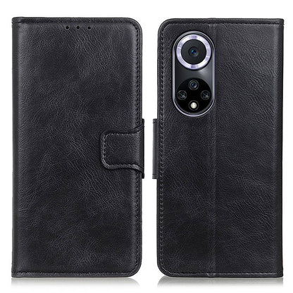 Crazy Horse Texture Magnetic Closure Leather Case Phone Cover with Stand Wallet for Honor 50