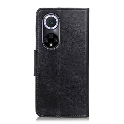 Crazy Horse Texture Magnetic Closure Leather Case Phone Cover with Stand Wallet for Honor 50