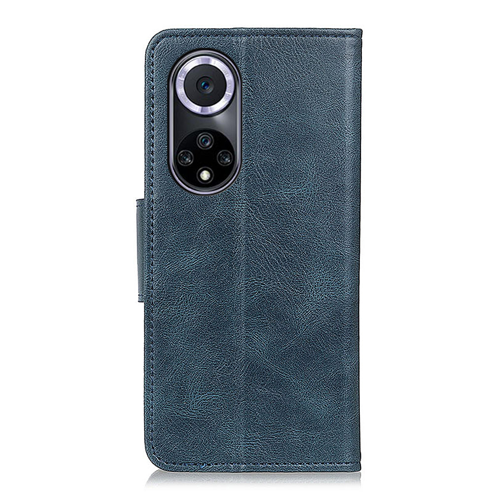 Crazy Horse Texture Magnetic Closure Leather Case Phone Cover with Stand Wallet for Honor 50