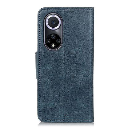 Crazy Horse Texture Magnetic Closure Leather Case Phone Cover with Stand Wallet for Honor 50