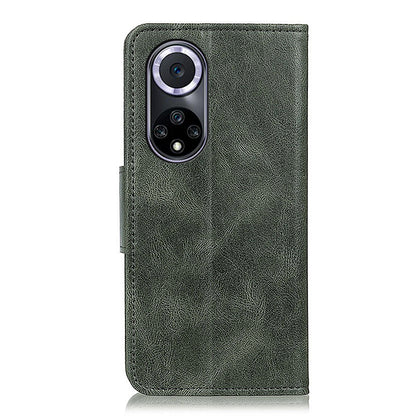 Crazy Horse Texture Magnetic Closure Leather Case Phone Cover with Stand Wallet for Honor 50