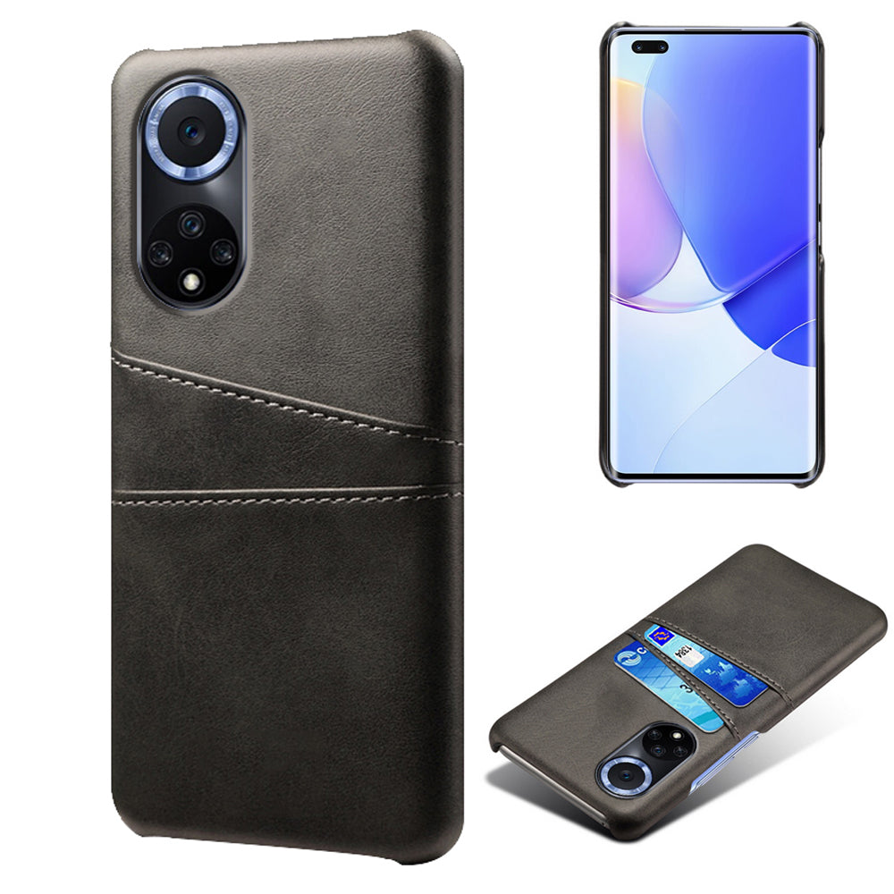 KSQ Quality PU Leather and Hard PC Phone Case Phone Cover with Dual Card Slots for Huawei nova 9 Pro / Honor 50 Pro