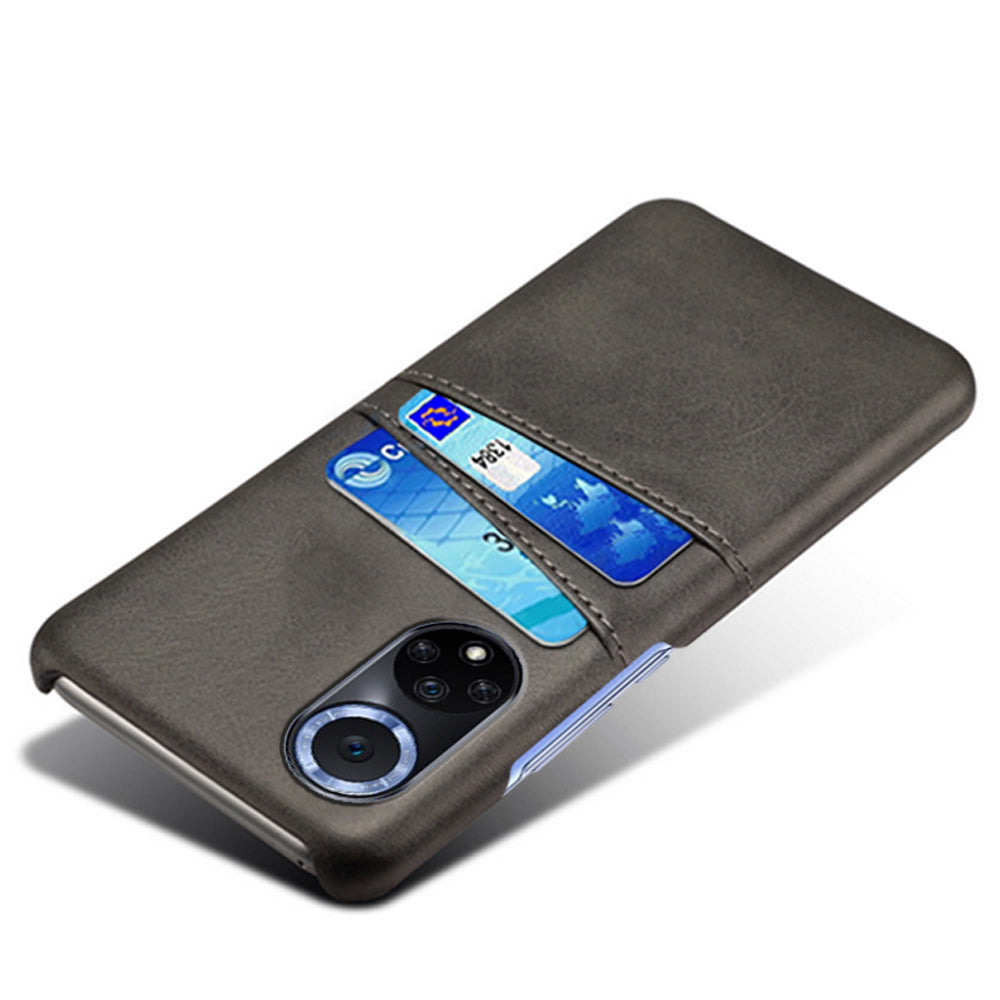 KSQ Quality PU Leather and Hard PC Phone Case Phone Cover with Dual Card Slots for Huawei nova 9 Pro / Honor 50 Pro