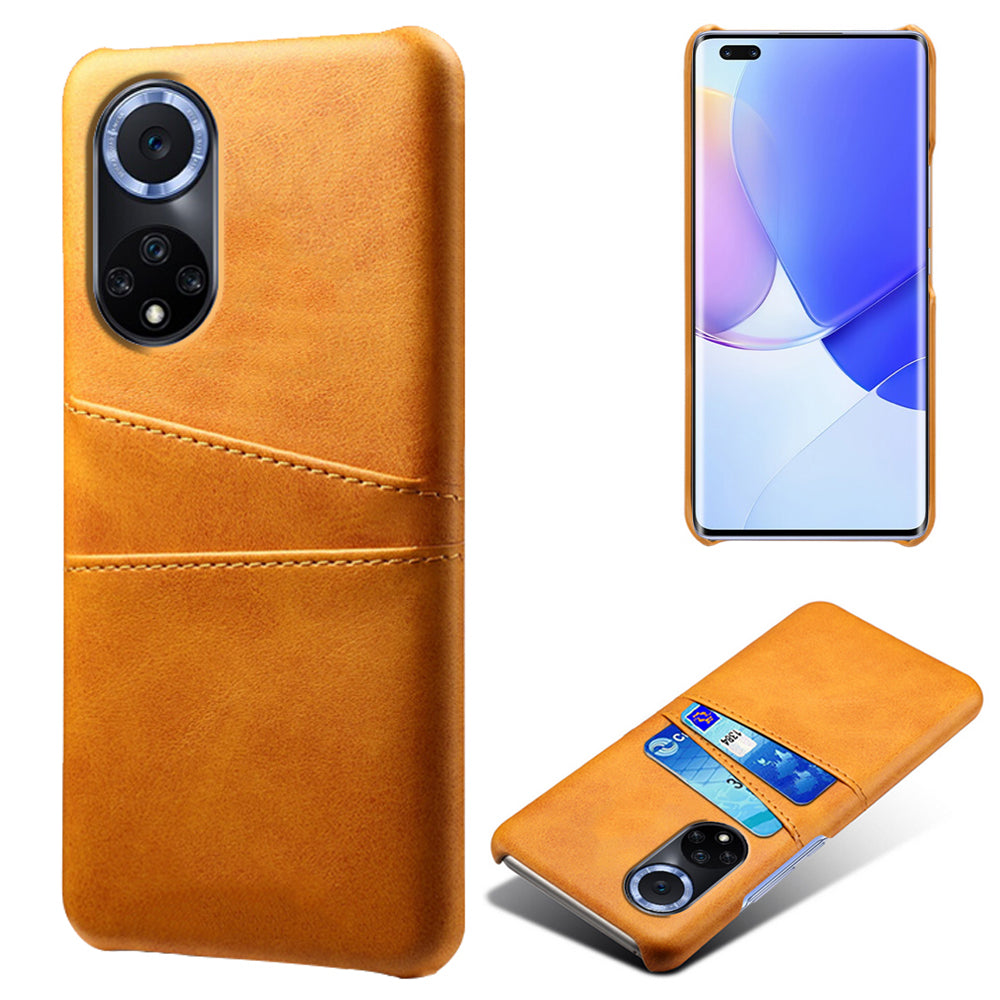 KSQ Quality PU Leather and Hard PC Phone Case Phone Cover with Dual Card Slots for Huawei nova 9 Pro / Honor 50 Pro
