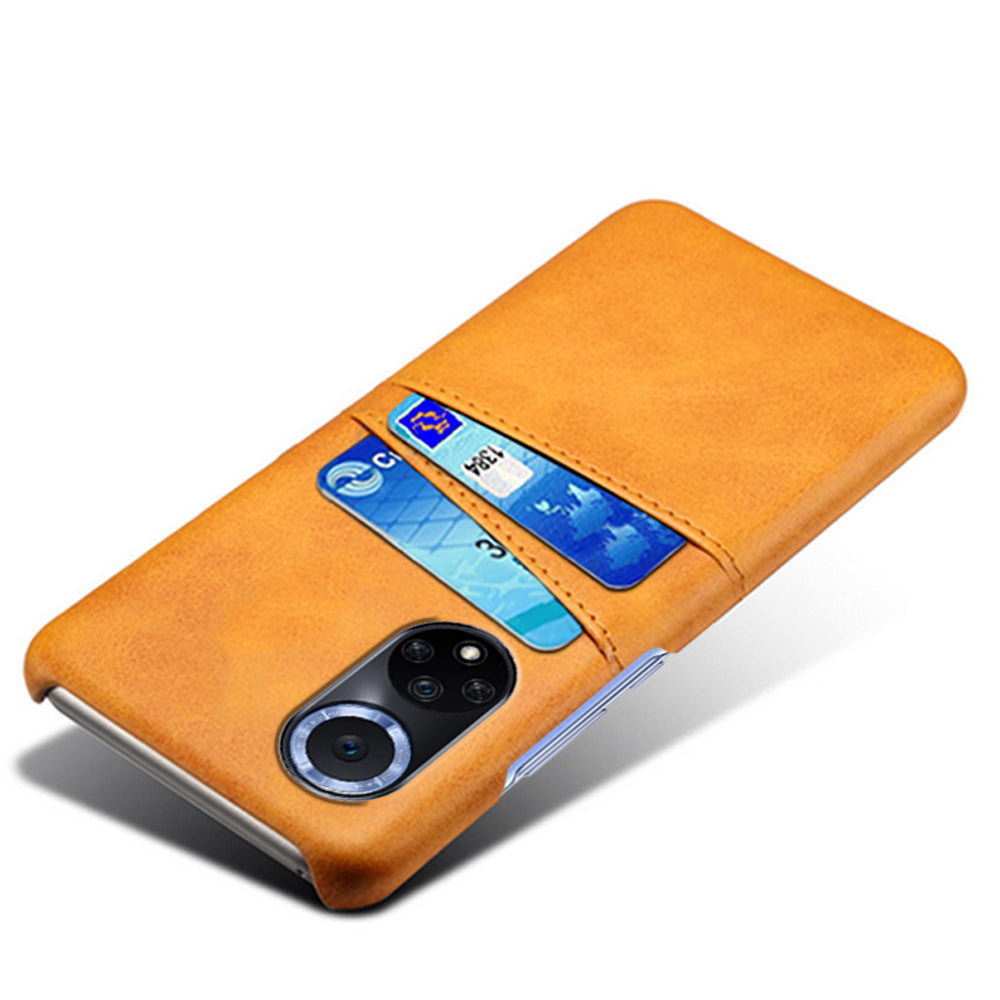 KSQ Quality PU Leather and Hard PC Phone Case Phone Cover with Dual Card Slots for Huawei nova 9 Pro / Honor 50 Pro