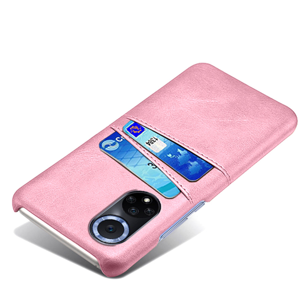 KSQ Quality PU Leather and Hard PC Phone Case Phone Cover with Dual Card Slots for Huawei nova 9 Pro / Honor 50 Pro