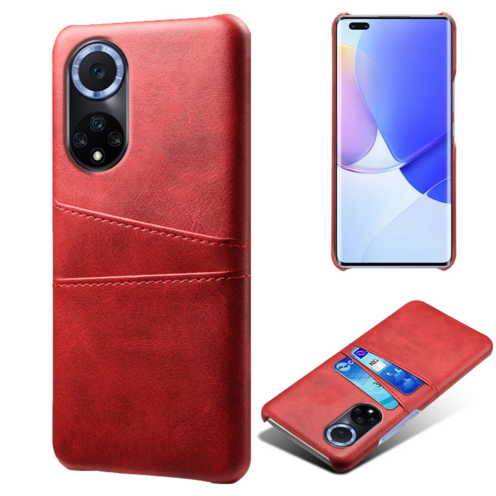 KSQ Quality PU Leather and Hard PC Phone Case Phone Cover with Dual Card Slots for Huawei nova 9 Pro / Honor 50 Pro