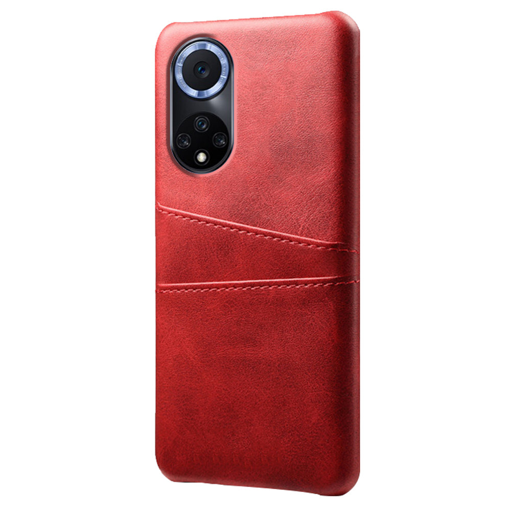 KSQ Quality PU Leather and Hard PC Phone Case Phone Cover with Dual Card Slots for Huawei nova 9 Pro / Honor 50 Pro