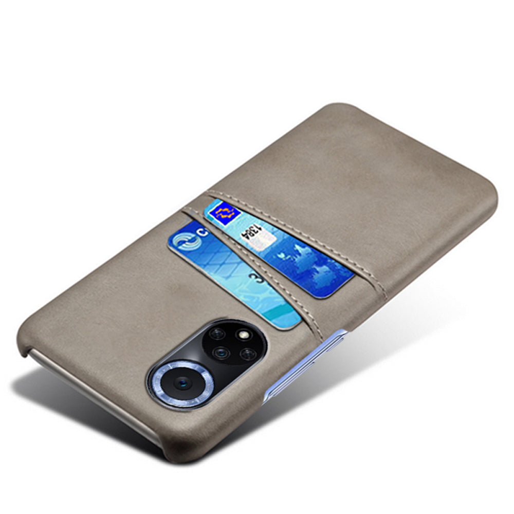 KSQ Quality PU Leather and Hard PC Phone Case Phone Cover with Dual Card Slots for Huawei nova 9 Pro / Honor 50 Pro