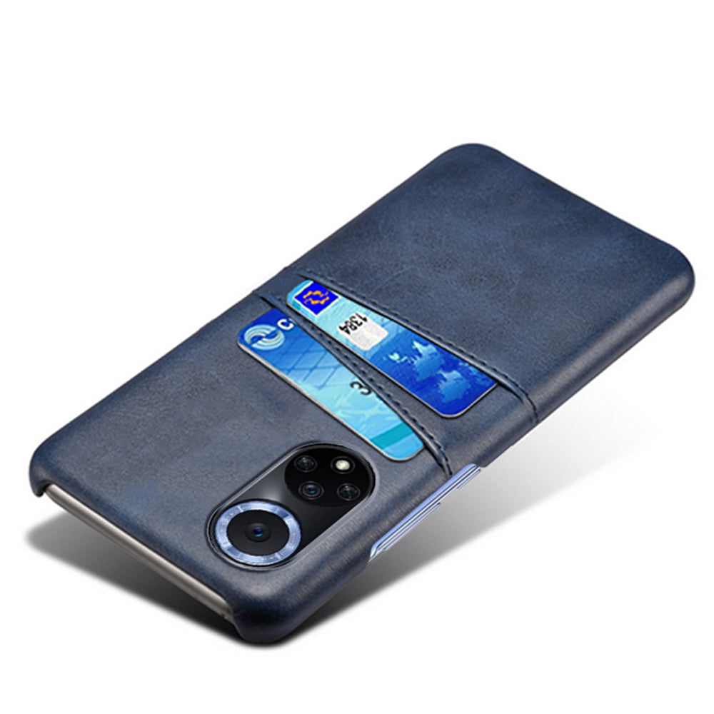 KSQ Quality PU Leather and Hard PC Phone Case Phone Cover with Dual Card Slots for Huawei nova 9 Pro / Honor 50 Pro