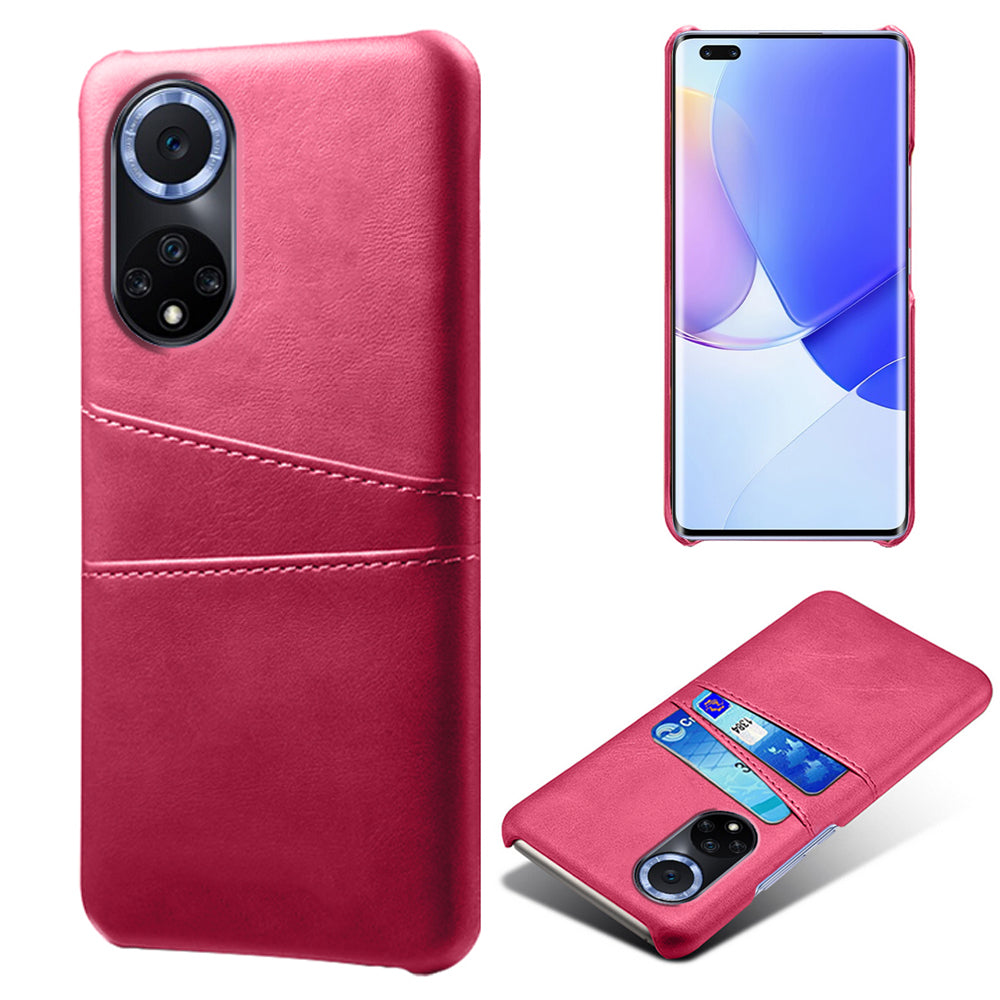 KSQ Quality PU Leather and Hard PC Phone Case Phone Cover with Dual Card Slots for Huawei nova 9 Pro / Honor 50 Pro