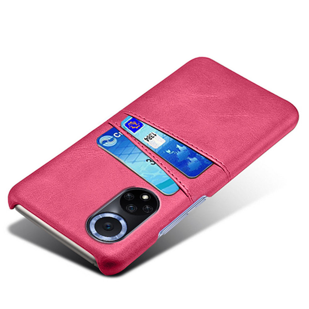 KSQ Quality PU Leather and Hard PC Phone Case Phone Cover with Dual Card Slots for Huawei nova 9 Pro / Honor 50 Pro