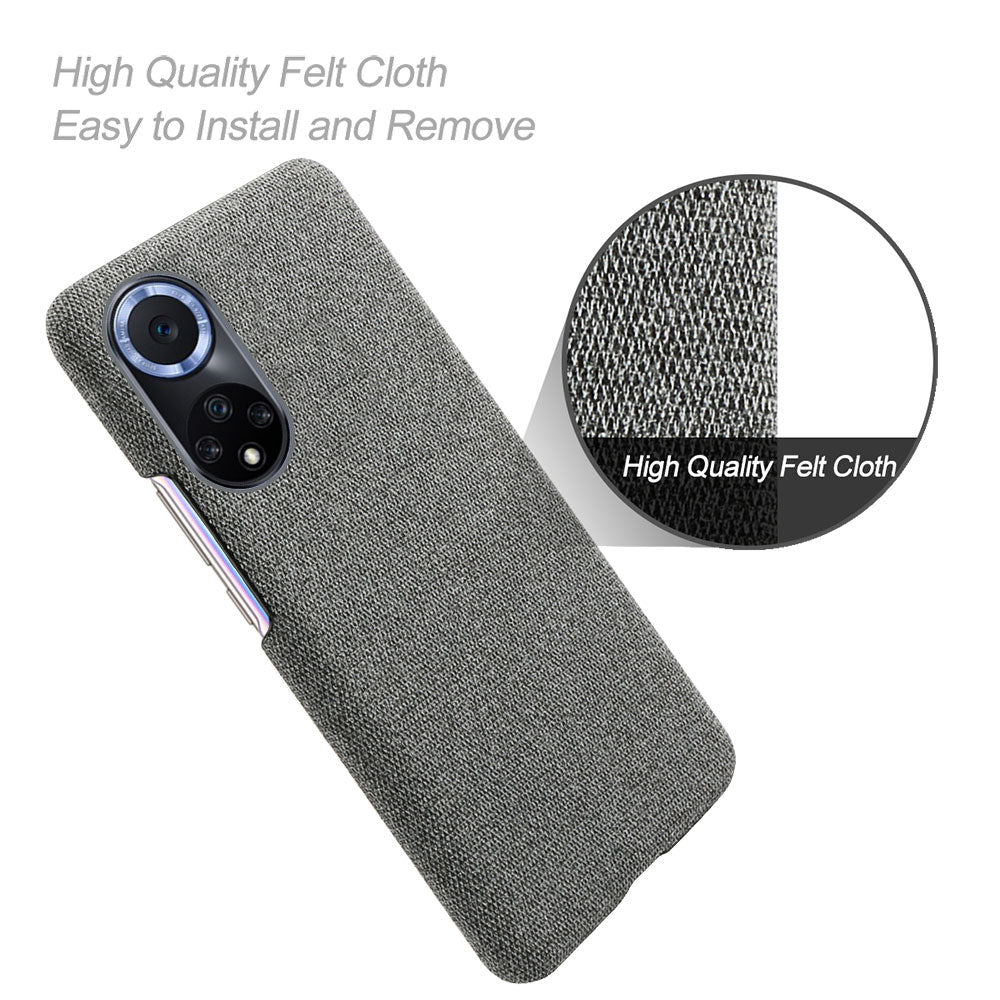 KSQ Scratch Resistant Phone Shell Cloth Coated Plastic Phone Case for Huawei nova 9 / Honor 50