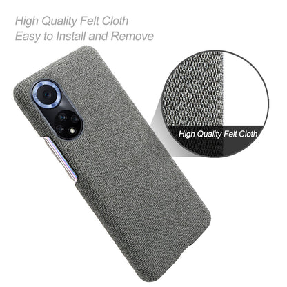 KSQ Scratch Resistant Phone Shell Cloth Coated Plastic Phone Case for Huawei nova 9 / Honor 50