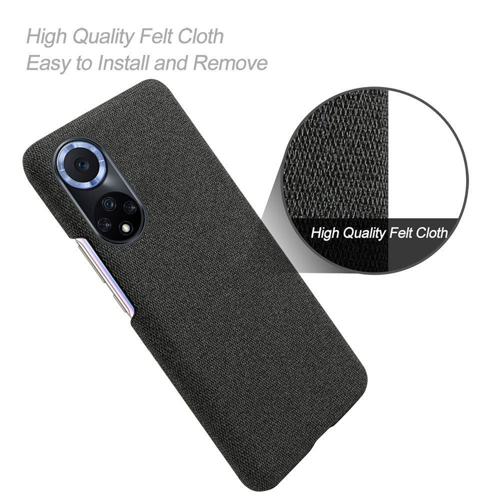 KSQ Scratch Resistant Phone Shell Cloth Coated Plastic Phone Case for Huawei nova 9 / Honor 50