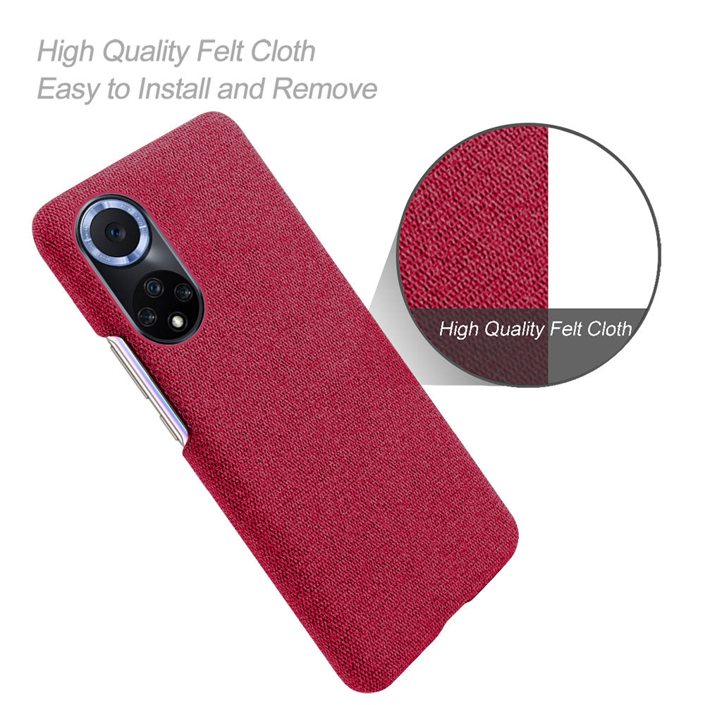 KSQ Scratch Resistant Phone Shell Cloth Coated Plastic Phone Case for Huawei nova 9 / Honor 50