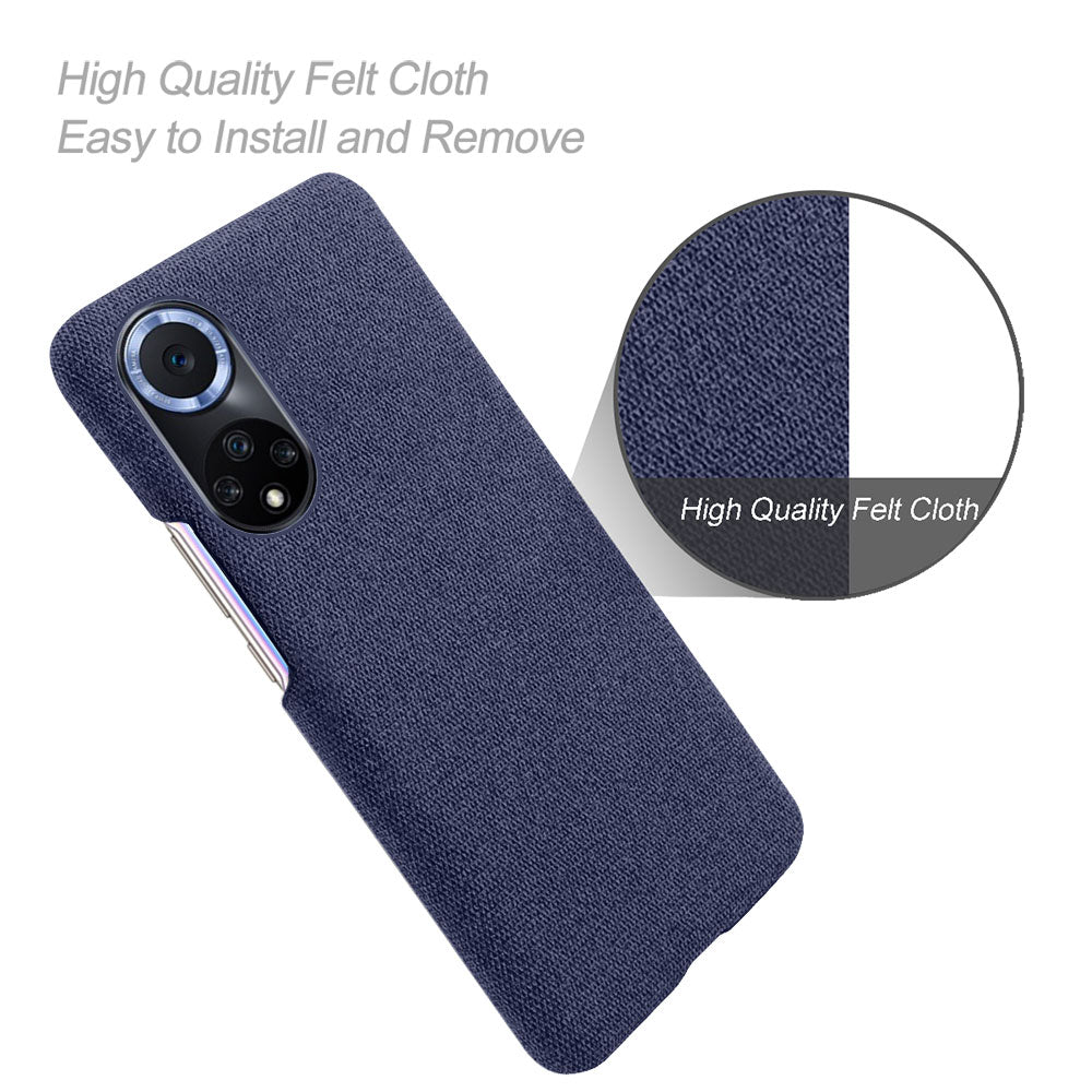 KSQ Scratch Resistant Phone Shell Cloth Coated Plastic Phone Case for Huawei nova 9 / Honor 50