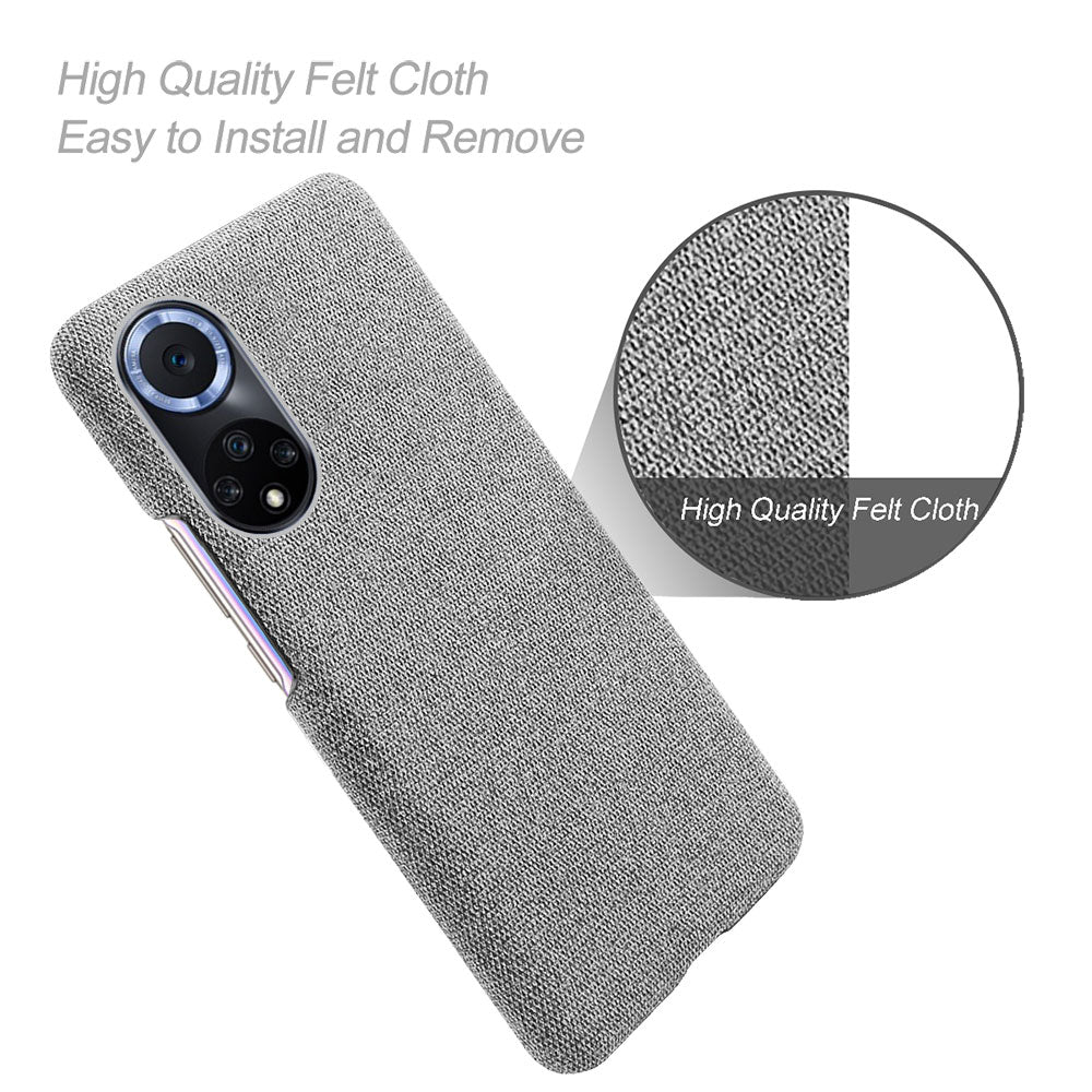 KSQ Scratch Resistant Phone Shell Cloth Coated Plastic Phone Case for Huawei nova 9 / Honor 50