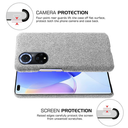 KSQ Scratch Resistant Phone Shell Cloth Coated Plastic Phone Case for Huawei nova 9 / Honor 50