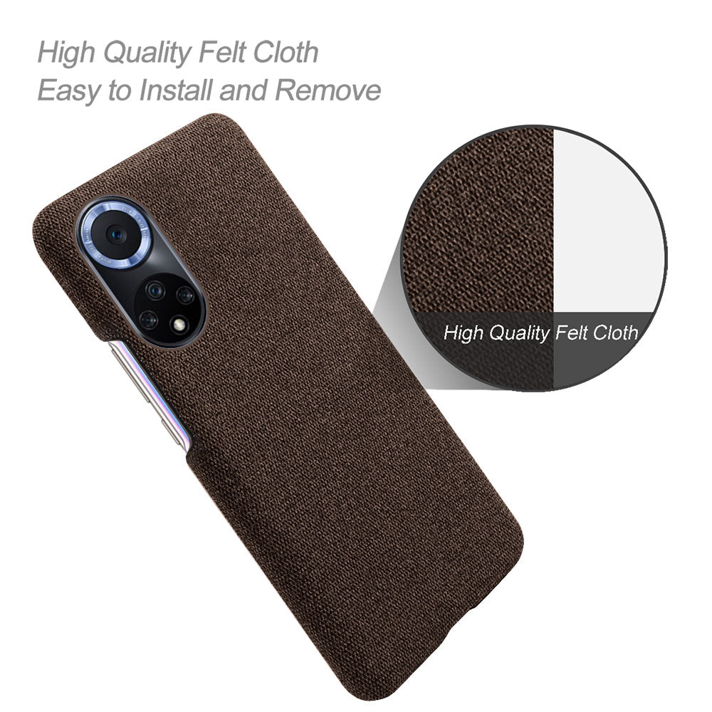 KSQ Scratch Resistant Phone Shell Cloth Coated Plastic Phone Case for Huawei nova 9 / Honor 50